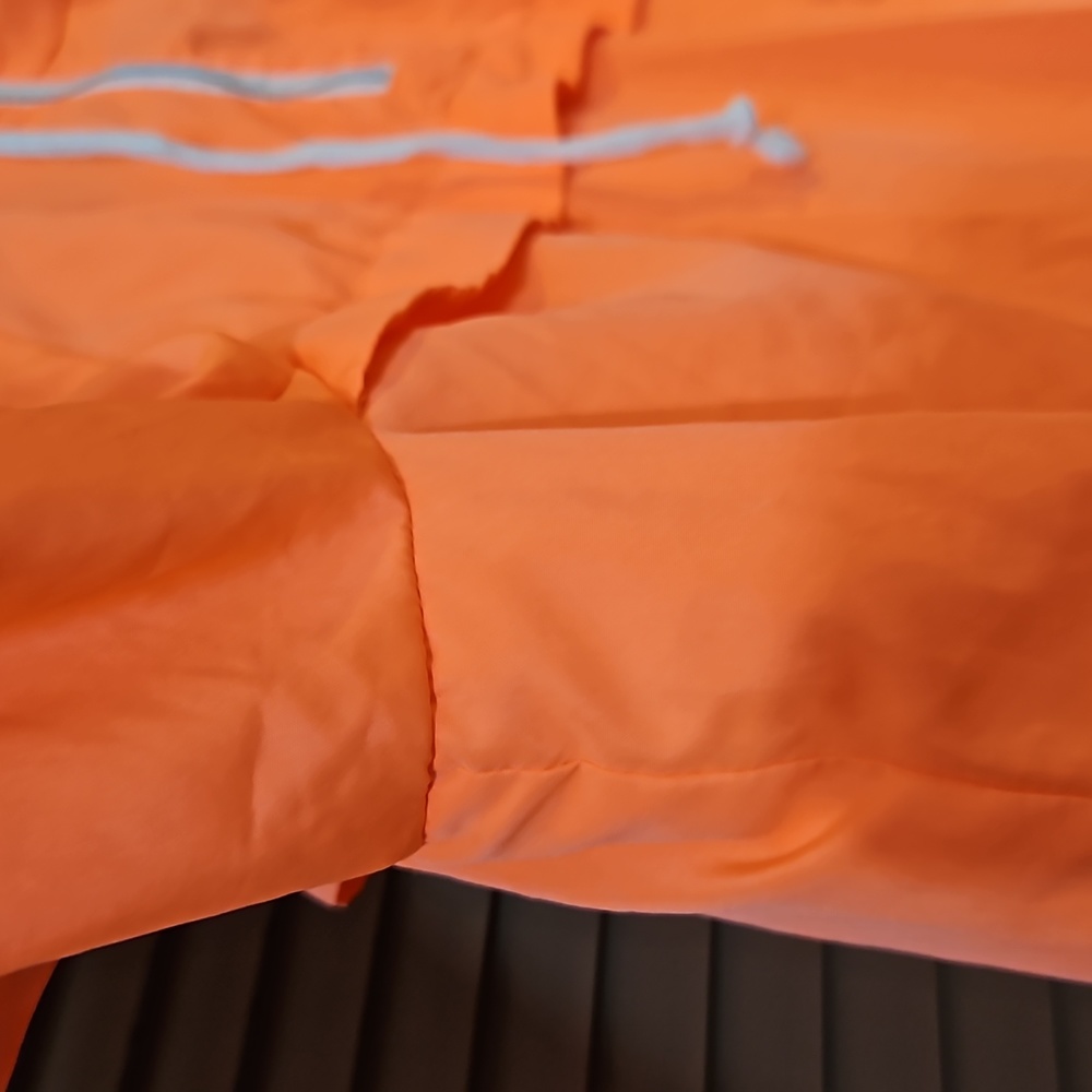 High Visibility running top, high vis runners coverup neon orange jogging, sport - Picture 3 of 11